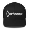 Casquette Trucker Gorhosse noir avec broderie blanche