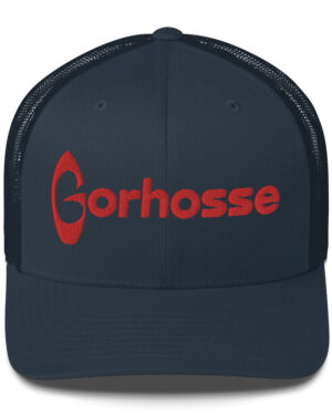 Casquette Gorhosse bleu navy avec broderie rouge