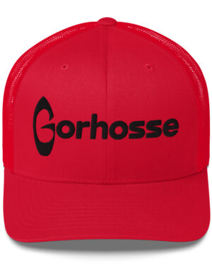 Casquette Gorhosse rouge avec broderie noir
