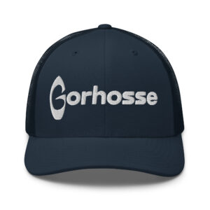 Casquette Gorhosse bleu navy avec broderie blanche