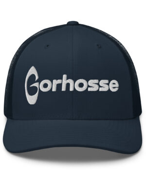 Casquette Gorhosse bleu navy avec broderie blanche