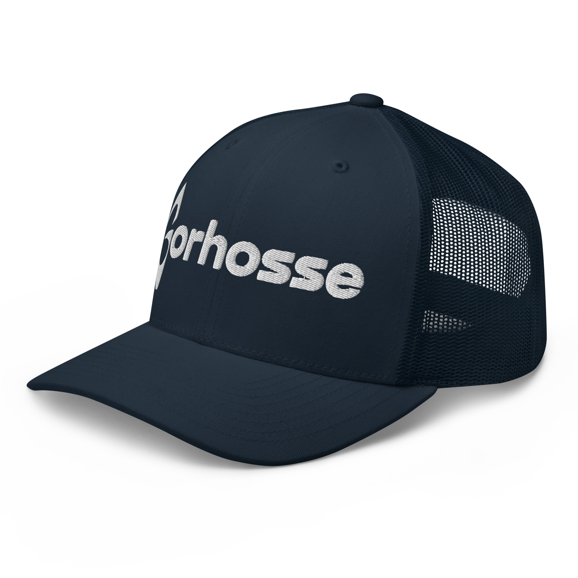 Casquette Gorhosse bleu navy avec broderie blanche – Image 2