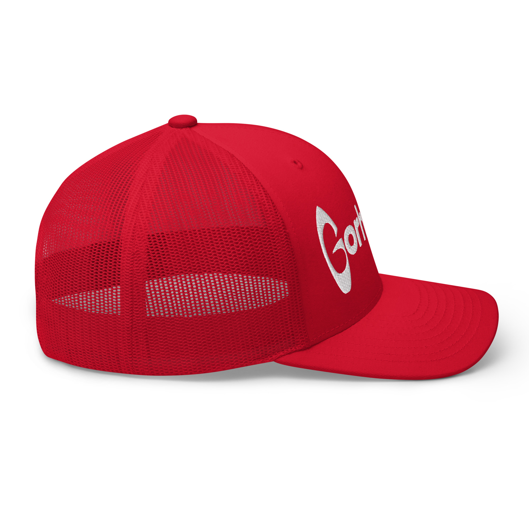 Casquette Gorhosse rouge avec broderie blanche – Image 5